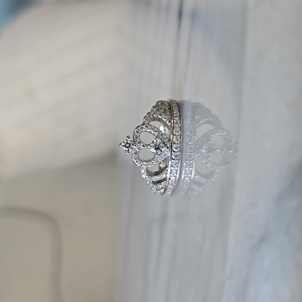 Princess Ring, 925 Sterling Silver size 8